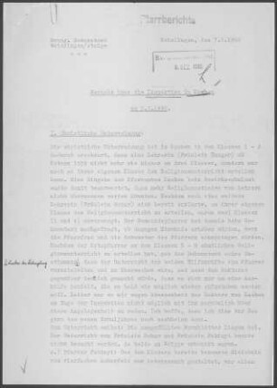 Kuchen: Inspektionsbericht 1960