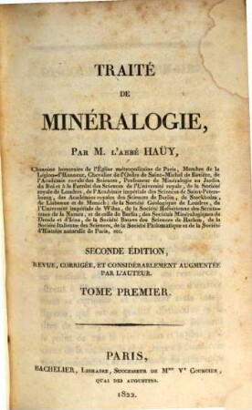 Traité de minéralogie, 1