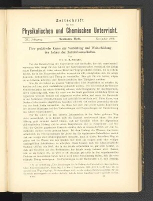 XII. Jahrgang. Sechstes Heft. November 1899.