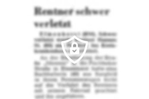 Rentner schwer verletzt