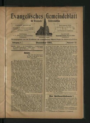 Dezember 1911. Nummer 12.
