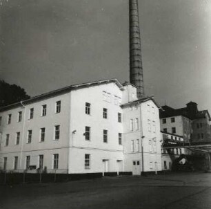 Flöha, Fabrikweg 4. Baumwollspinnerei Gückelsberg (ehem. Heymann, nach 1800). Hofansicht