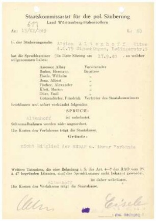 Altenhoff, Aloisa