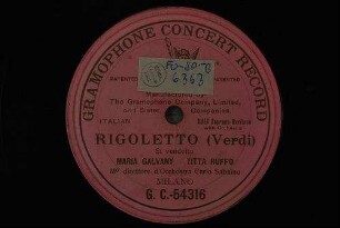 Rigoletto : Si vendetta / (Verdi)