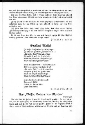 Aus "Meister Bertram van Mynden"