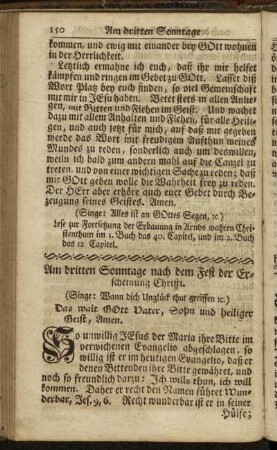 Am dritten Sonntage nach dem Fest der Erscheinung Christi