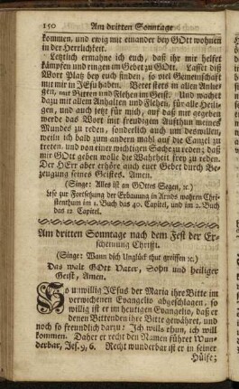 Am dritten Sonntage nach dem Fest der Erscheinung Christi