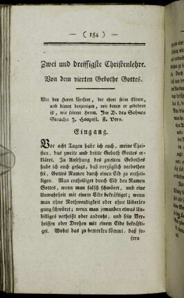 Zwei und dreissigste Christenlehre. Von dem vierten Gebothe Gottes.