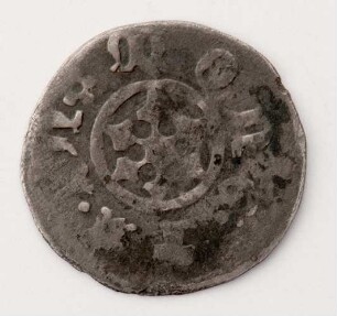 In (Tauber-)Bischofsheim geprägter Pfennig des Mainzer Erzbischofs Konrad von Weinsberg
