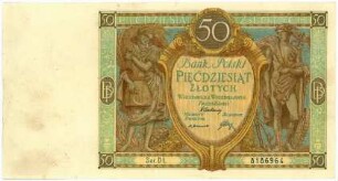 Geldschein, 50 Złoty, 1.9.1929