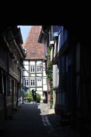 Quedlinburg - Gasse Schuhhof : Gasse Schuhhof, aufgenommen in Quedlinburg am 26. April 2014. Foto Uwe Gerig