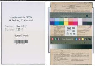 Entnazifizierung Karl Nowak , geb. 07.06.1886 (Lehrer)