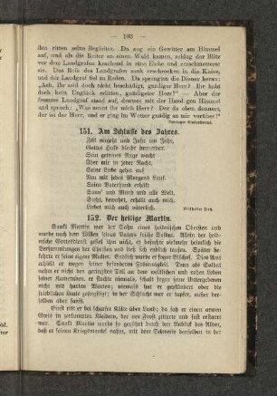 151. Am Schlusse des Jahres.