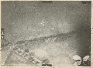 Artillerie-Einschießen südlich des Schlossparks Schleißheim (600 m)