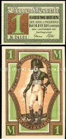 Kolberg, Notgeldserie Persönlichkeiten, 1 Mark