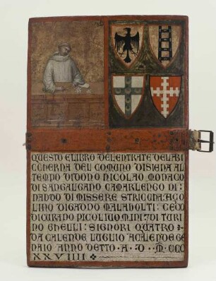 Deckel des Sieneser Amtsbuches (Biccherna) für 1329