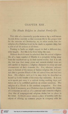 The Hindu Religion in Ancient Family-Life