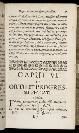 Caput VI. De Ortu Et Progressu Peccati