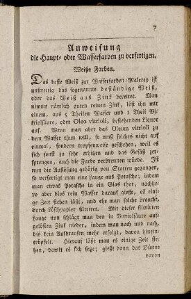 Anweisung die Haupt- und Wasserfarben zu verfertigen