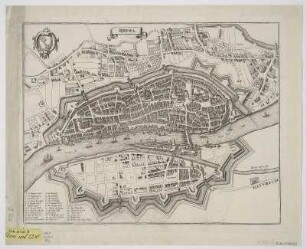 Stadtplan von Bremen, Mischtechnik, nach 1640