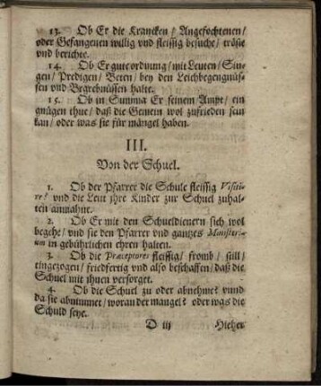 III. Von der Schuel