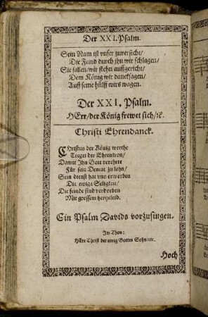 Der XXI. Psalm. - Der XXV. Psalm.