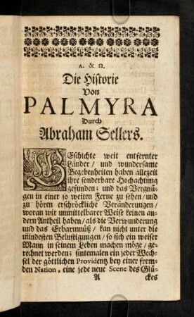 1-224, Die Historie von Palmyra
