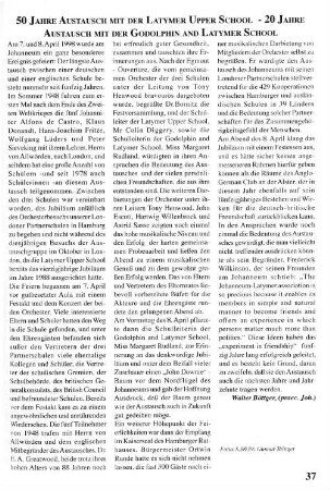 50 Jahre Austausch mit der Latymer Upper School - 20 Jahre Austausch mit der Godolphin and Latymer School