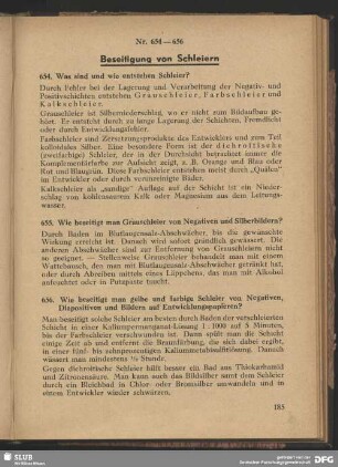 Beseitigung von Schleiern