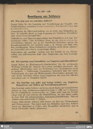 Beseitigung von Schleiern