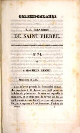 Correspondance de J.-H. Bernardin De Saint-Pierre : précédée d'un supplément aux mémoires de sa vie. 2