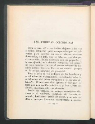 Las primeras golondrinas