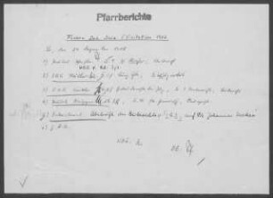 Fluorn mit Winzeln, Waldmössingen, Seedorf und Heiligenbronn: Visitationsbericht mit Pfarrbericht 1952