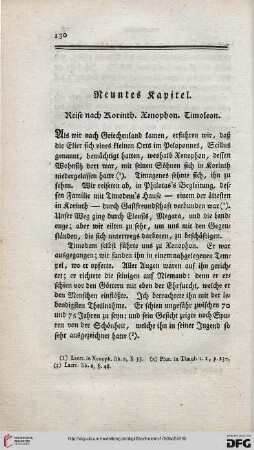 Neuntes Kapitel: Reise nach Korinth. Xenophon. Timoleon