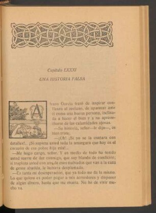 Capítulo LXXXI - Una historia falsa
