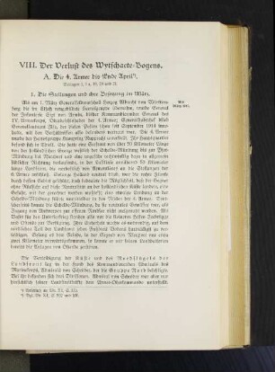 VIII. Der Verlust des Wytschaete=Bogens.