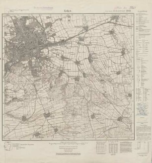 5032 (alte Nr.: 2933) Erfurt, Meßtischblatt (4 cm - Karte)