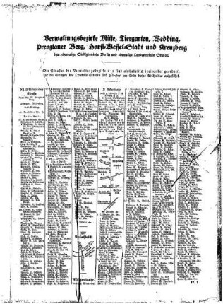 Verwaltungsbezirke Mitte, Tiergarten, Wedding, Prenzlauer Berg, Horst=Wessel=Stadt und Kreuzberg