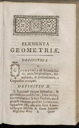 Elementa Geometriæ.