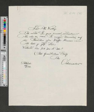 Brief an [Gustav Oelsner]