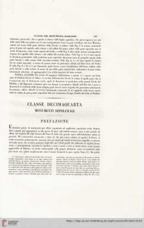 Classe decimaquarta: Monumenti sepolcrali