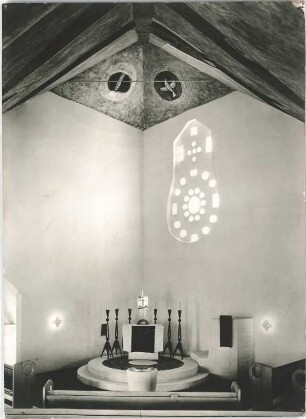 Gulbransson, Olaf Andreas; Taufkirchen / Vils; Johanneskirche - Innenraumperspektive