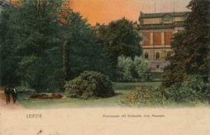 Leipzig: Promenade mit Rückseite vom Museum