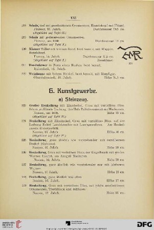 G. Kunstgewerbe (Nr. 223-446a)