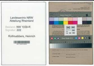 Entnazifizierung Heinrich Rothluebbers , geb. 08.07.1920 (Polizeiwachtmeister)