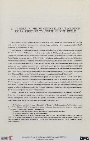 V. Le rôle du milieu génois dans l’evolution de la peinture italienne au XVIIe siècle