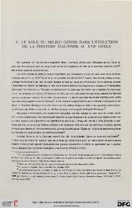 V. Le rôle du milieu génois dans l’evolution de la peinture italienne au XVIIe siècle
