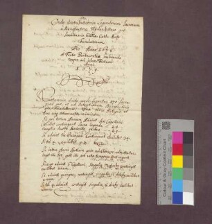 Donatio mortis causa des Johann Georg Weidenkeller, Domscholasters in Basel.