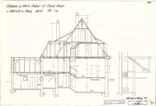 Fischer, Theodor; Icking - Schlederloh (Isartal); Landhaus Theodor Fischer - Schnitte