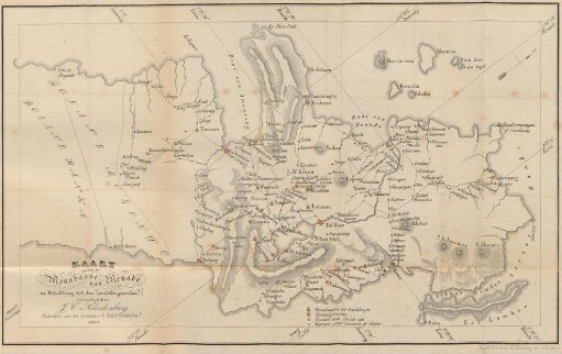 Kaart van de Menahasse van Menado
